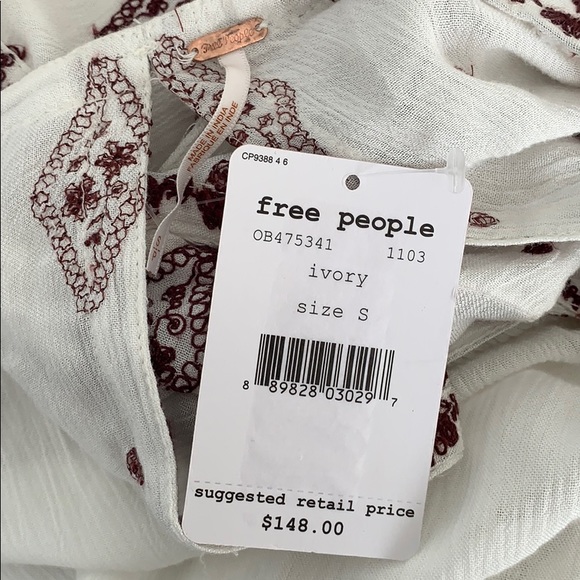 Free people ivory embroidered tunic/dress - Picture 6 of 8